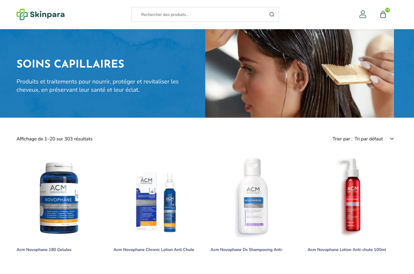 Site parapharmacie bleu
